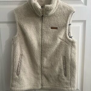 Sage Collective Women's Cream Sherpa Vest SIZE Medium Cabincore Gorpcore Cozy